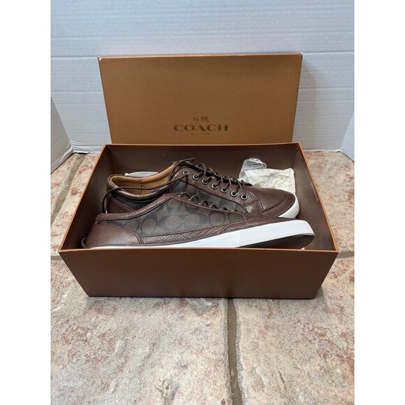 COACH -PORTER LO TOP SNEAKER (FG1078) MAHOGANY SIZE 13D - Picture 1 of 12